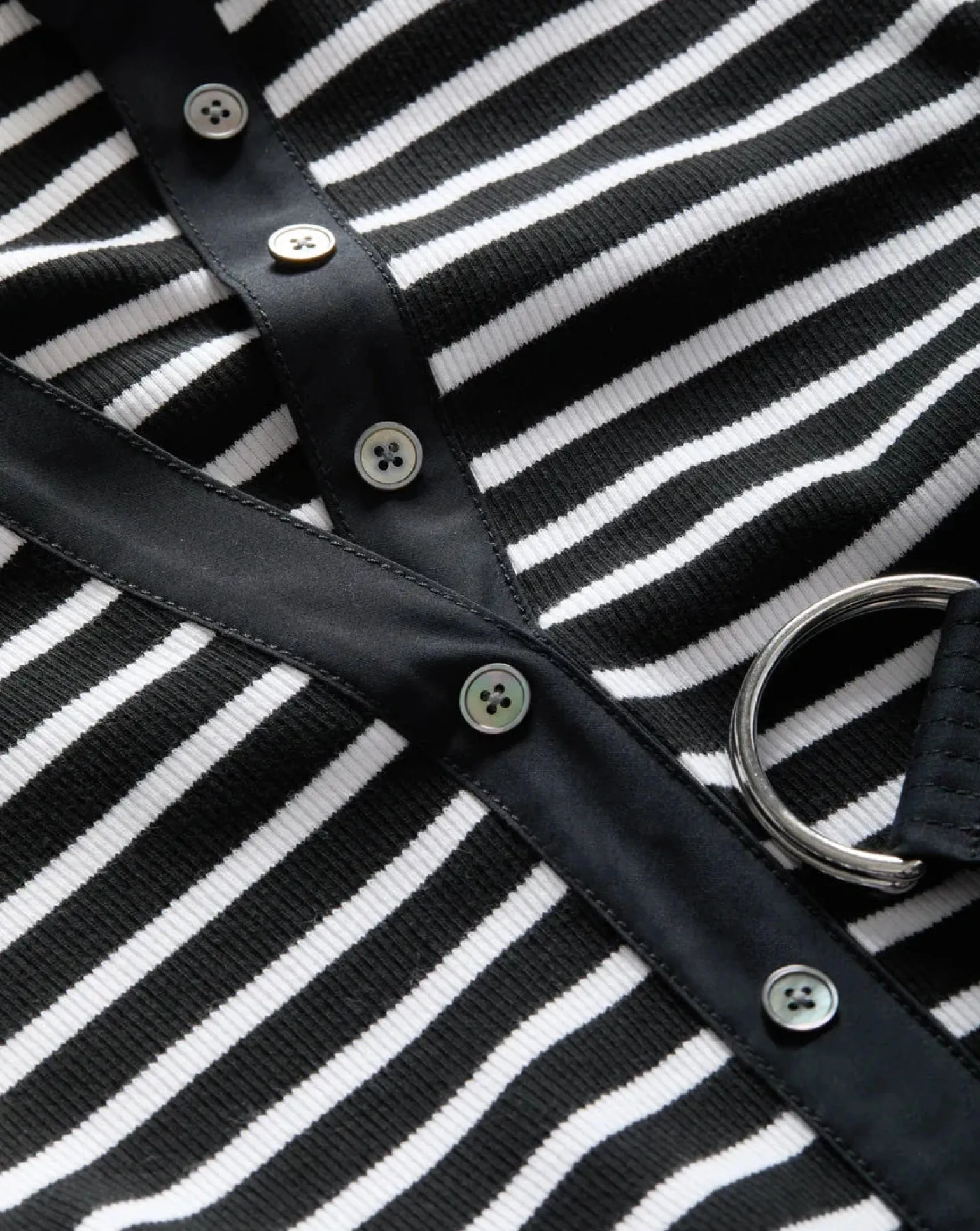 Delise Mixed Media Dress White/Black