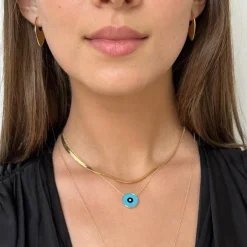 Dina Necklace Turquoise/Black Onyx