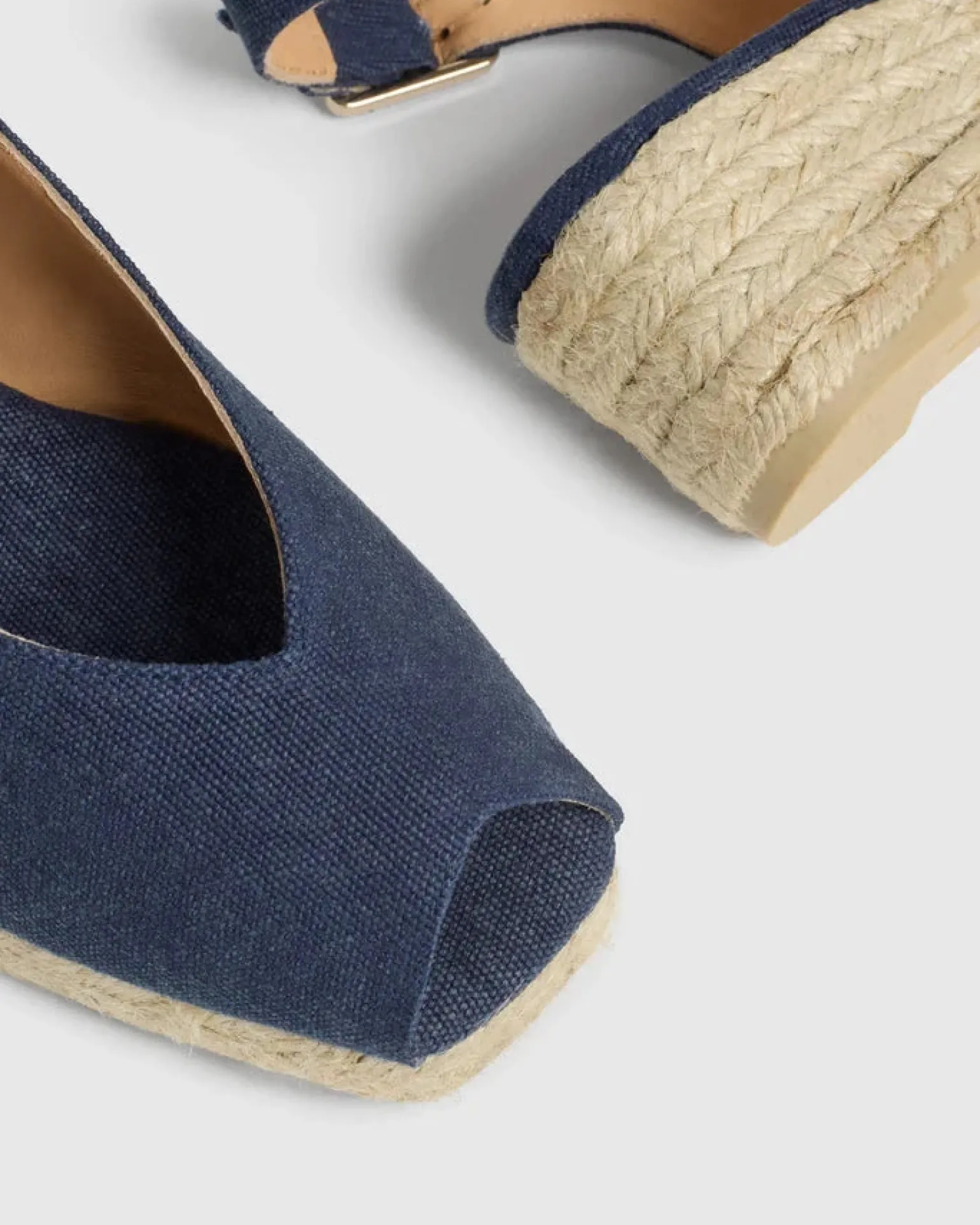 Dosalia Peep-Toe Espadrille Azul Oxford
