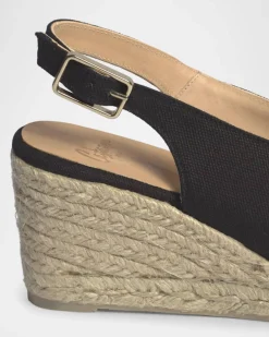 Dosalia Peep-Toe Espadrille Negro
