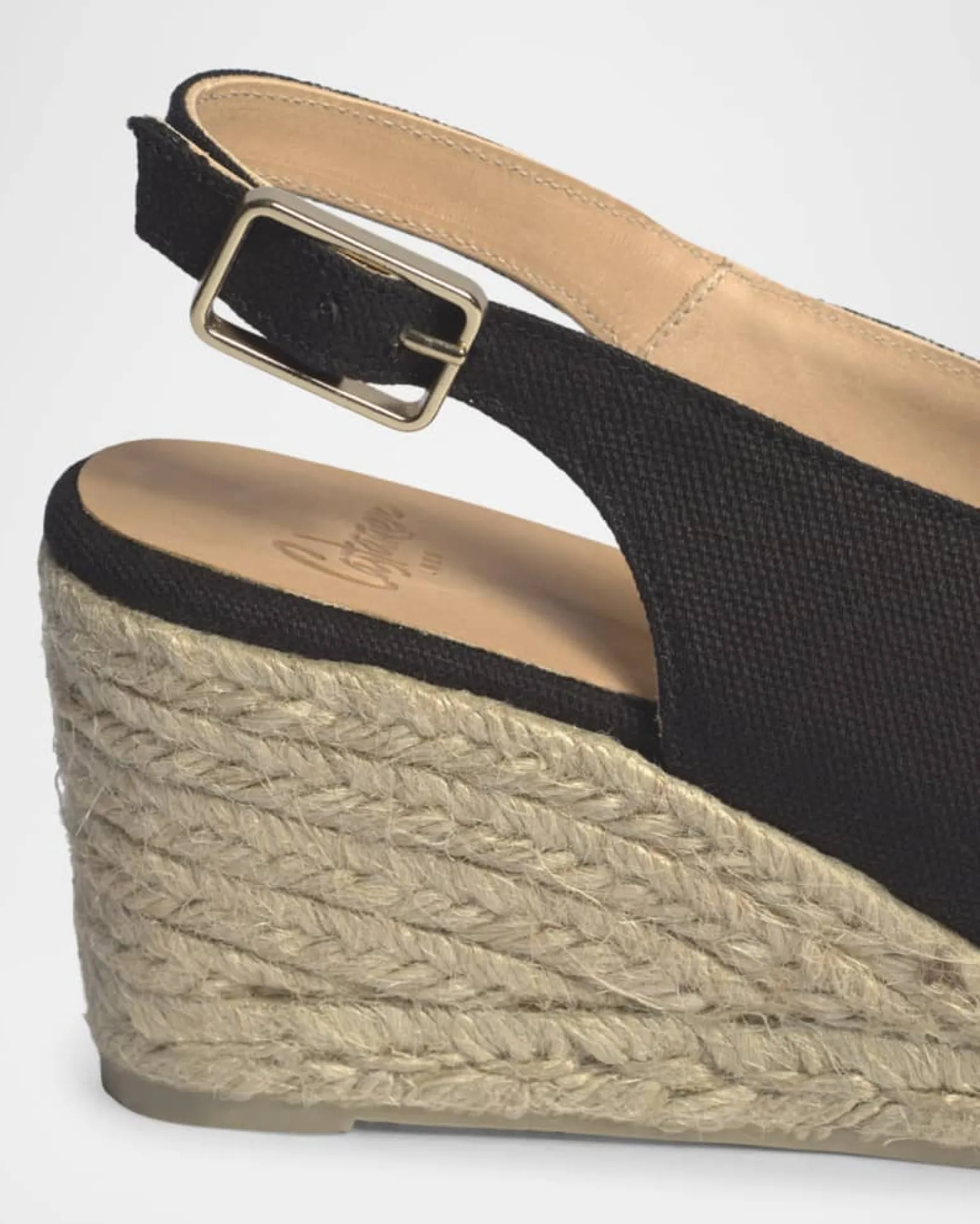 Dosalia Peep-Toe Espadrille Negro