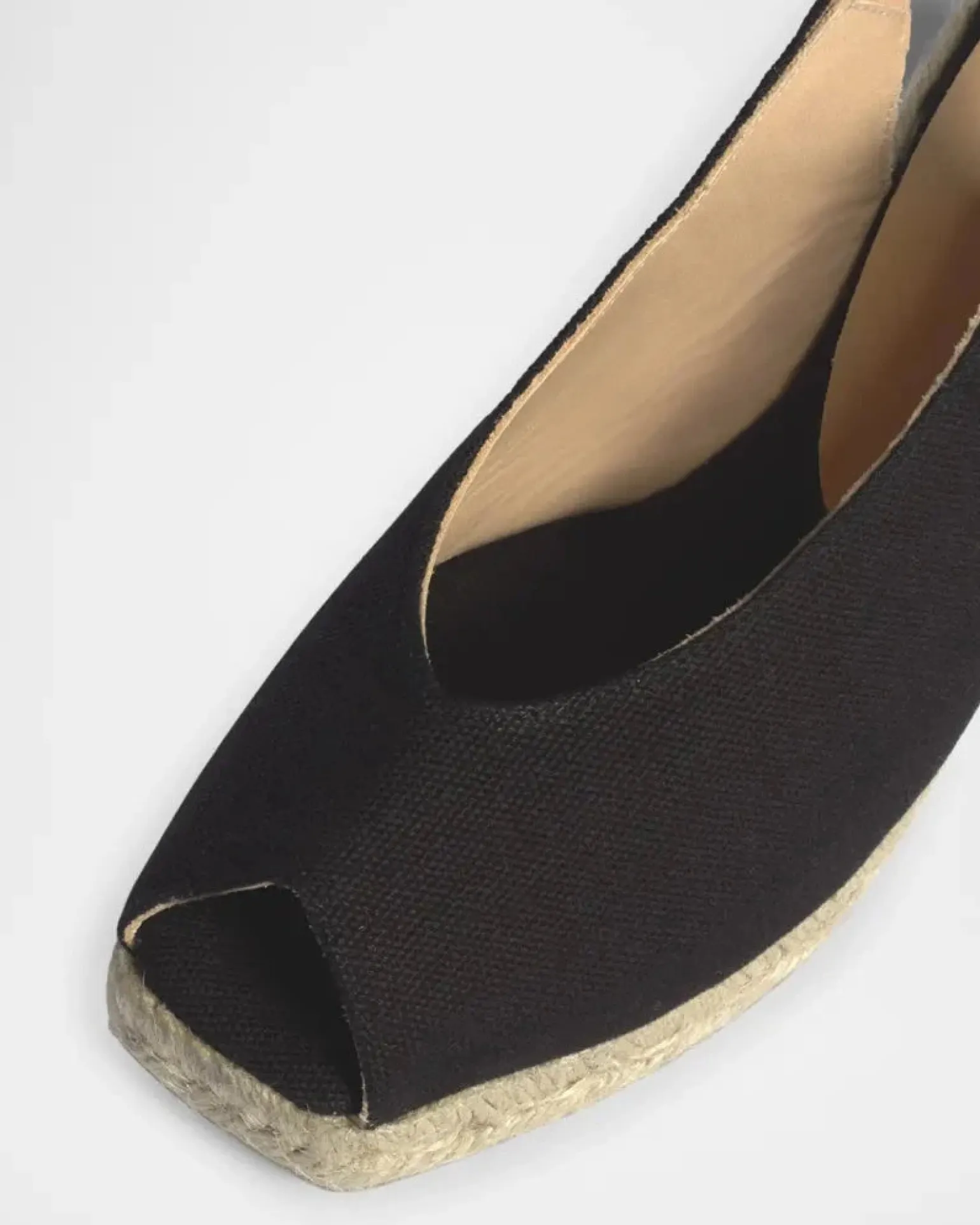 Dosalia Peep-Toe Espadrille Negro