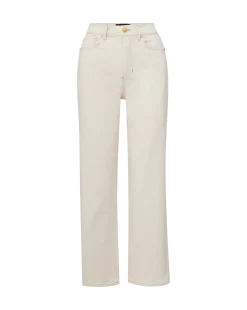 Dylan Ankle High Rise Straight Ecru