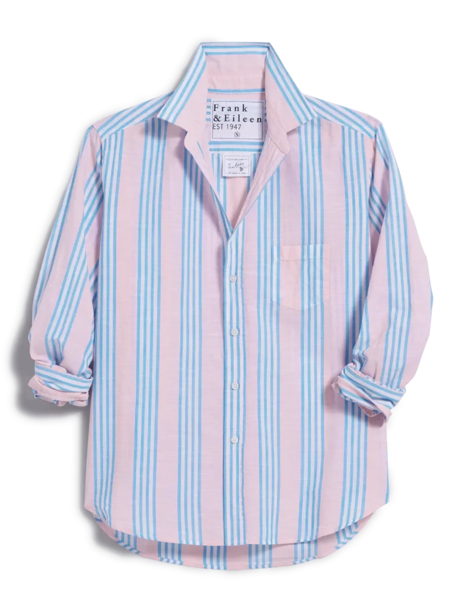 Eileen Relaxed Button-Up Pink/Blue Multi Stripe