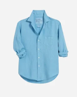 Eileen Relaxed Button Up Shirt Sky Blue