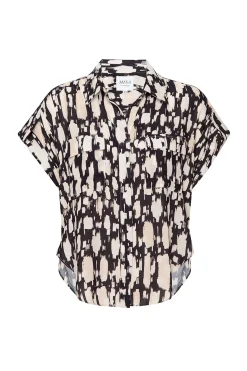 Erin Top Abstract Geo Crepe