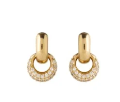 Essex Huggie Hoops Gold/Clear
