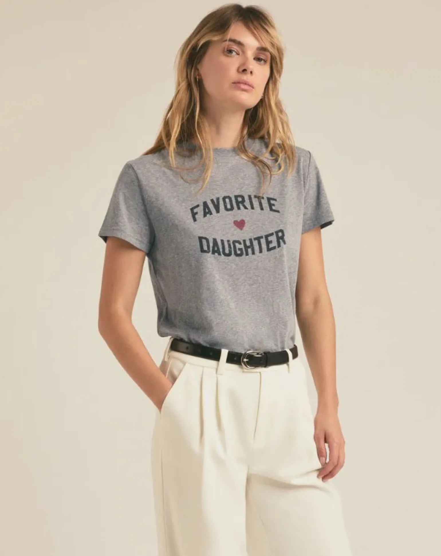 Favorite Daughter Tee Heather Grey