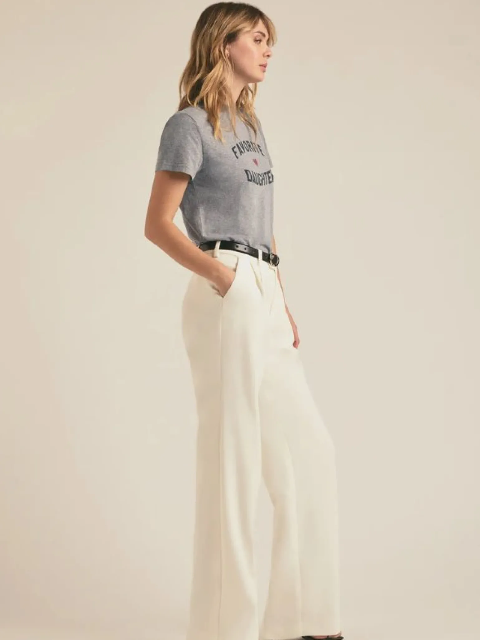 Favorite Daughter Tee Heather Grey