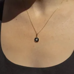 Florence Black Enamel Charm