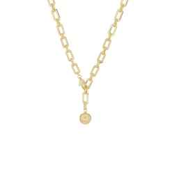 Gold Ball Drop Adjustable Lariat Necklace