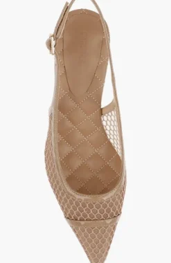 Graland Pointed Toe Slingback Pump Cappuccino Mesh