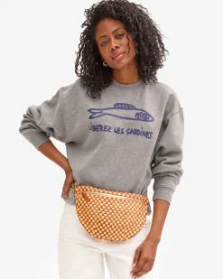 Grande Fanny Woven Checker Natural/Cream
