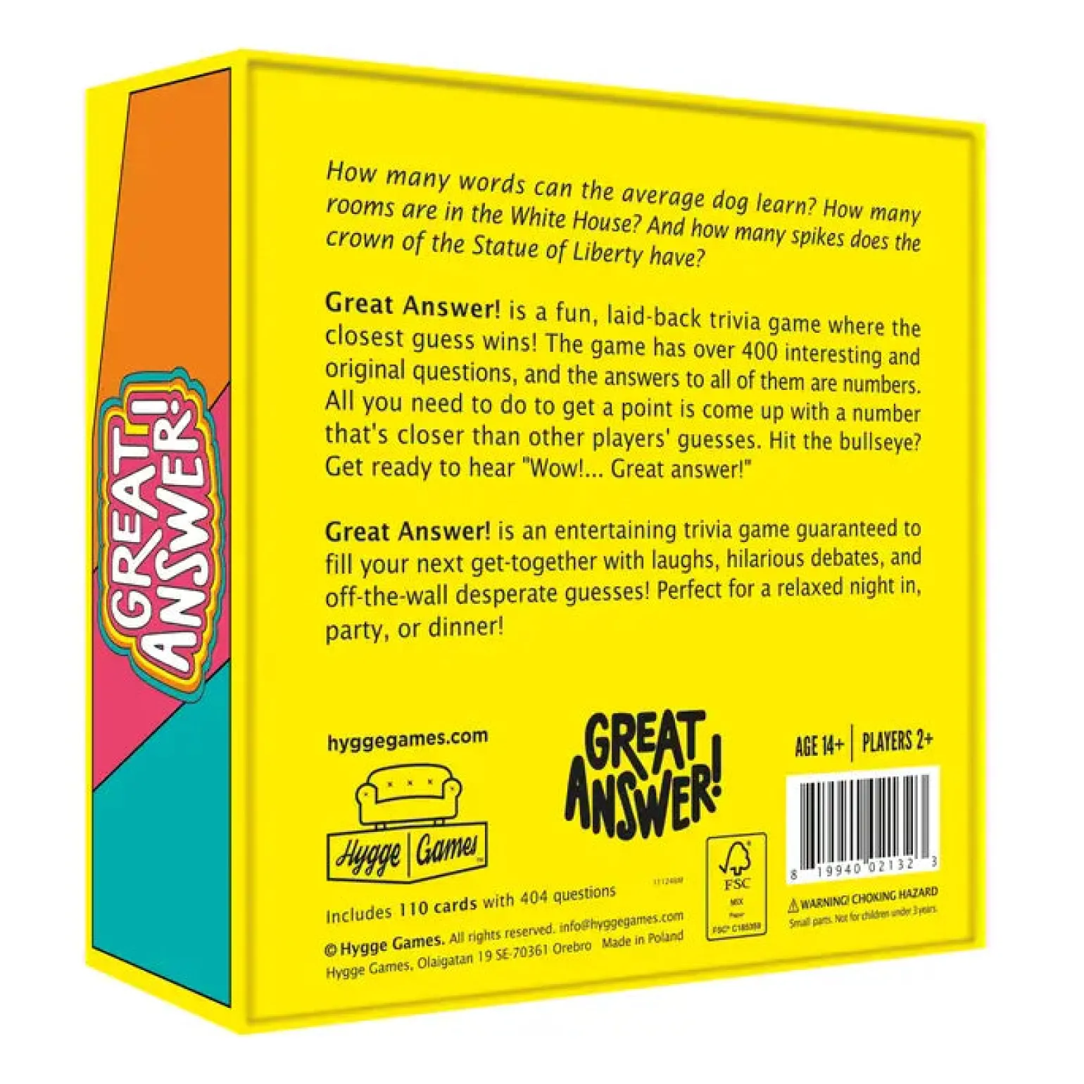 Great Answer Trivia Game