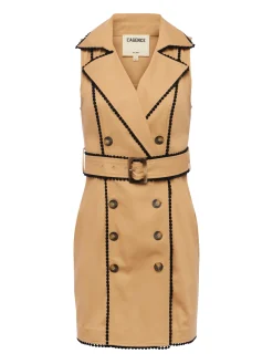 Hale Trench Mini Dress Soft Camel