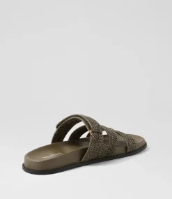 Hayzlen Olive Woven Leather