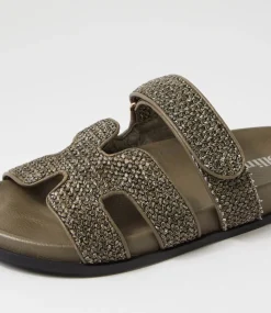 Hayzlen Olive Woven Leather