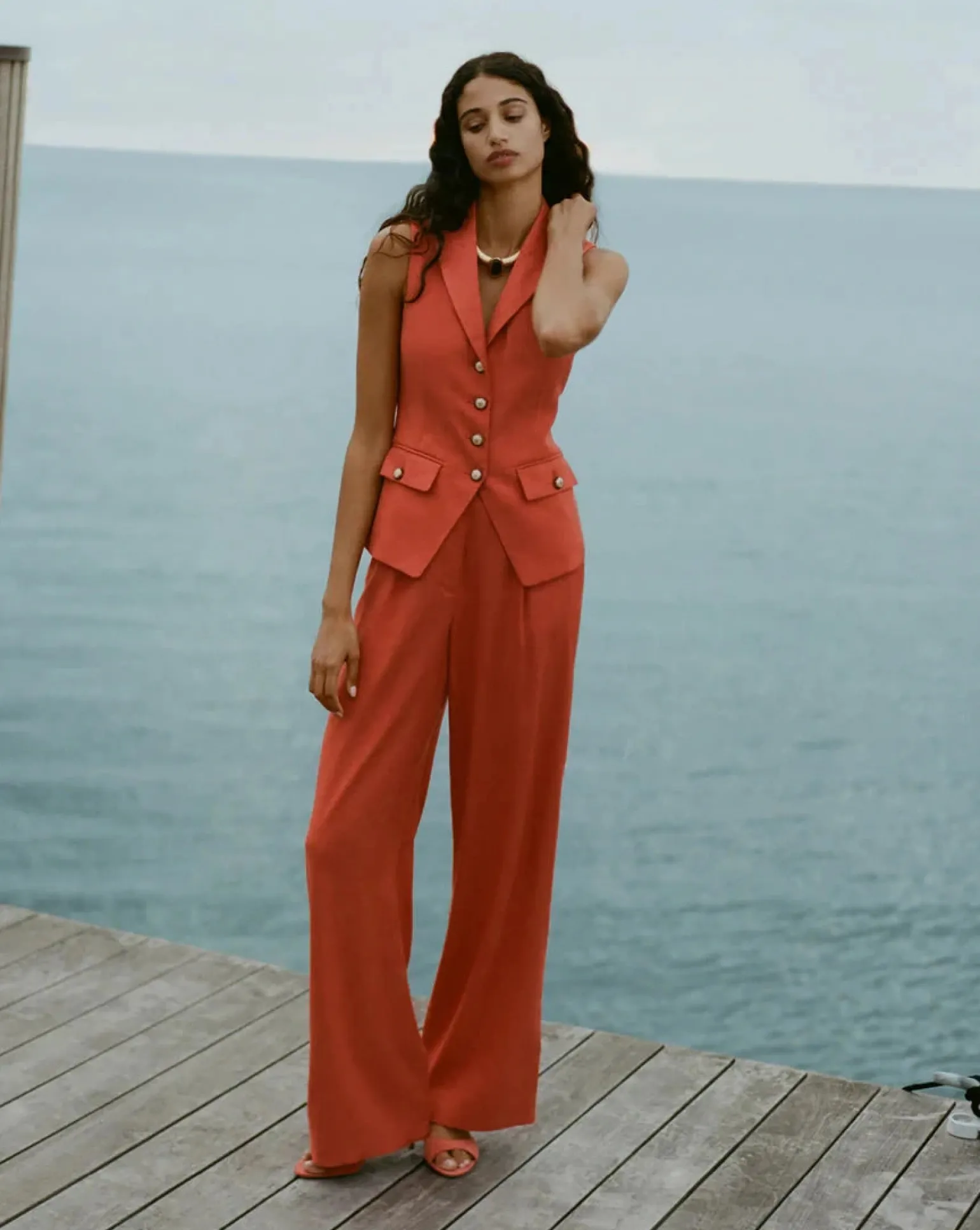 Heyser Wide-Leg Pant Persimmon