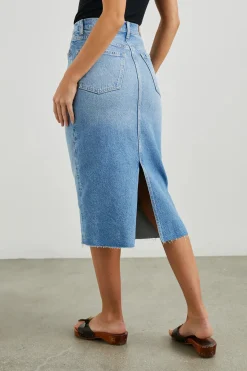 Highland Skirt Baja Bleu Raw Hem