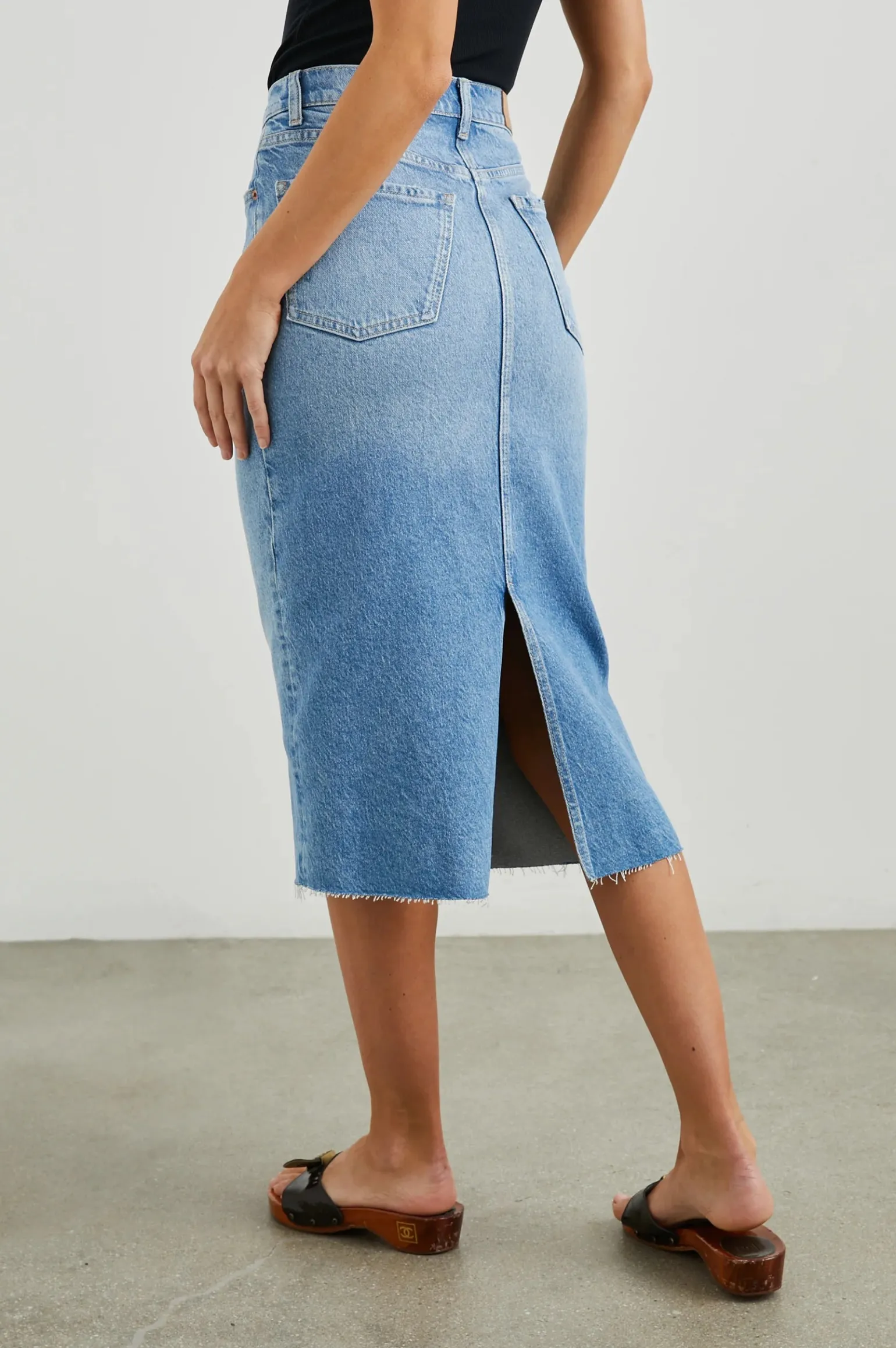 Highland Skirt Baja Bleu Raw Hem