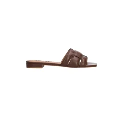 Holly Flat Kid Leather Marron