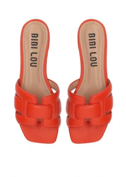 Holly Flat Kid Leather Rojo