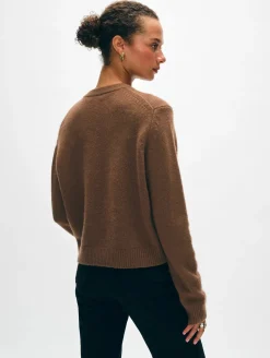 Horse Embroidered Crew Umber