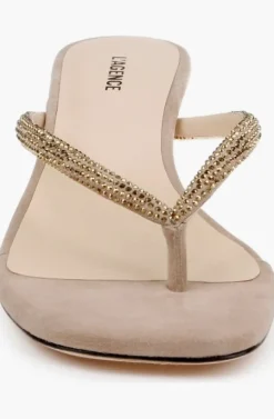 Hortense Kitten Heel Sandal Almond Nude