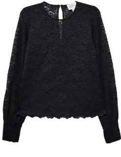 Ina Stretch Lace Top Black