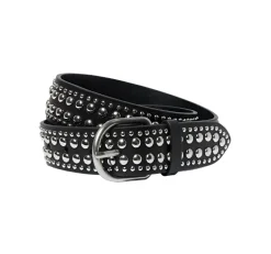 Isaac Studded Belt Black/Silver