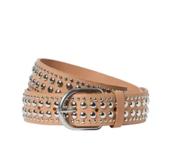 Isaac Studded Belt Honey/Silver
