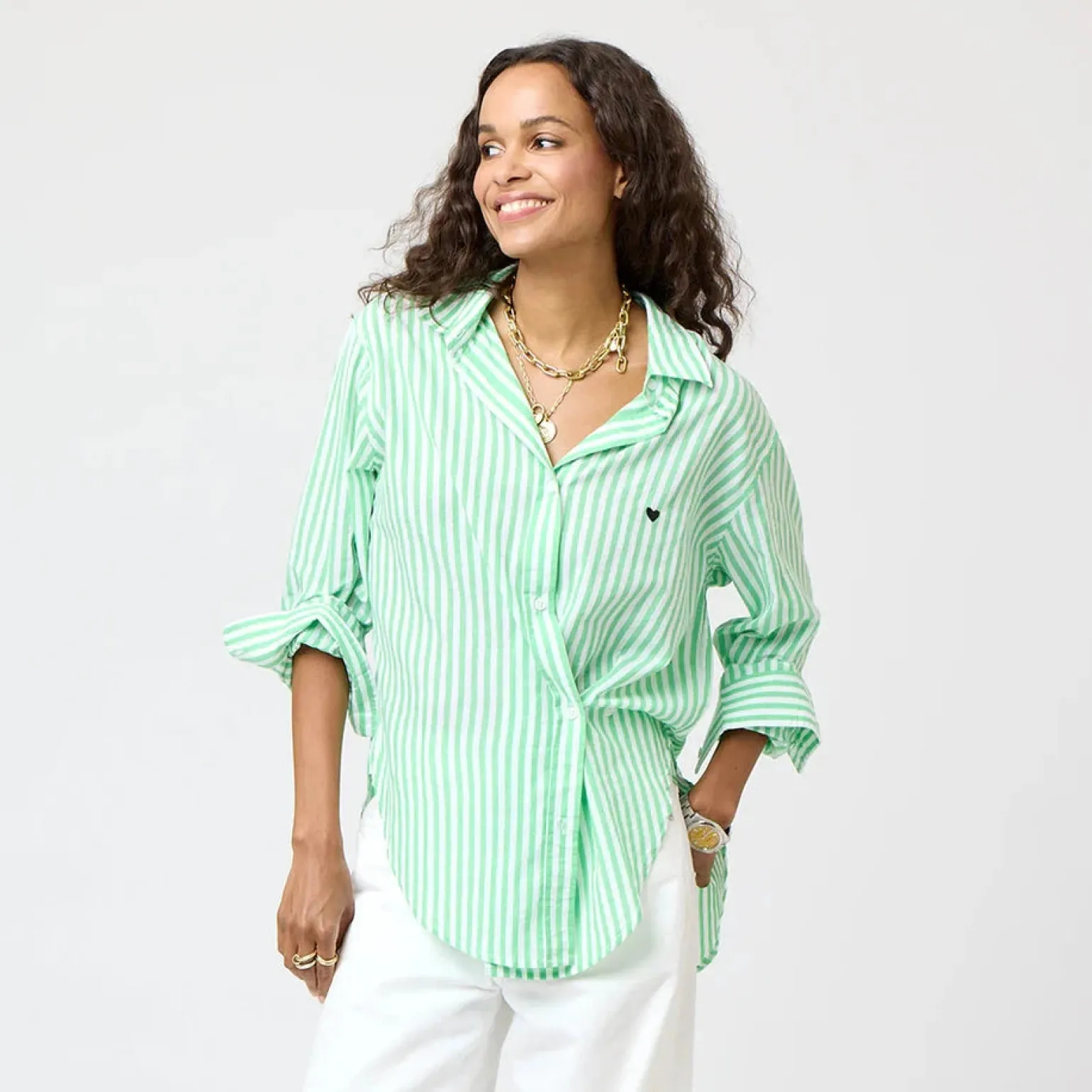 Jack Stripe Shirt Bright Green