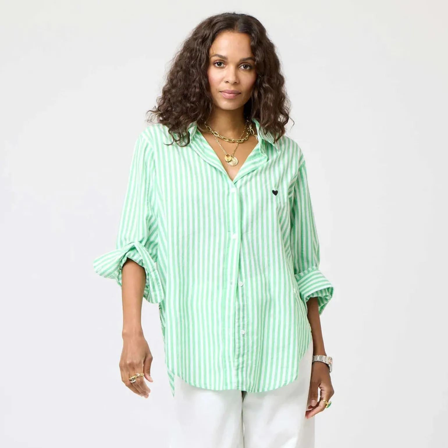 Jack Stripe Shirt Bright Green