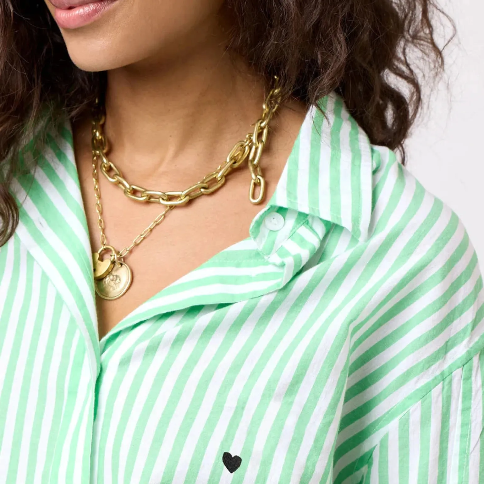 Jack Stripe Shirt Bright Green