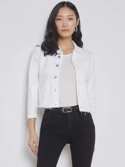 Janelle Slim Raw Jacket Blanc