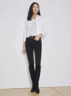 Janelle Slim Raw Jacket Blanc