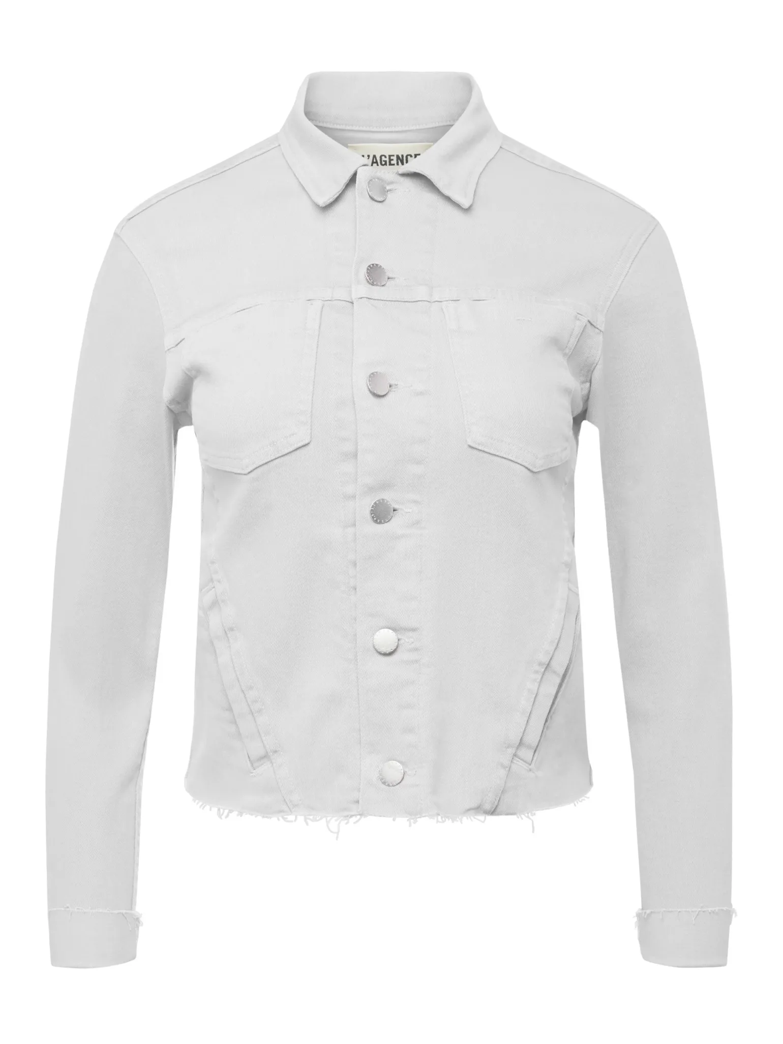 Janelle Slim Raw Jacket Blanc