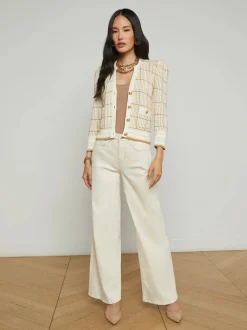 Jenni Cardigan Ivory/Cappuccino Multi