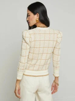 Jenni Cardigan Ivory/Cappuccino Multi