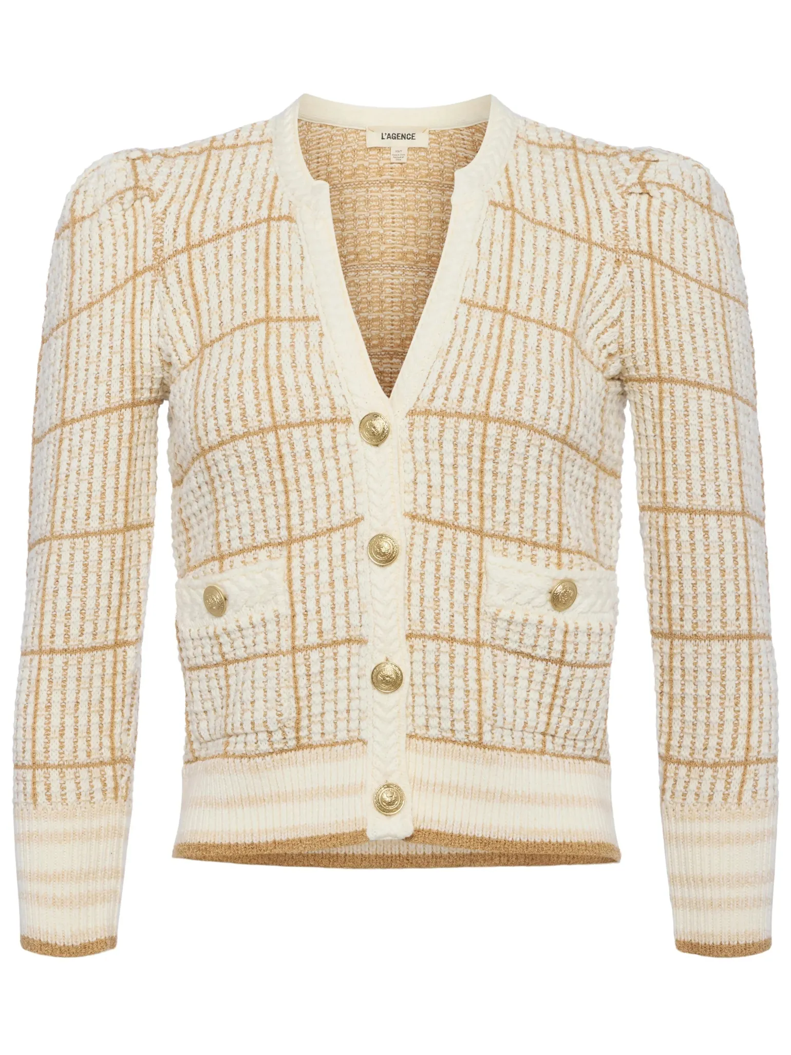 Jenni Cardigan Ivory/Cappuccino Multi