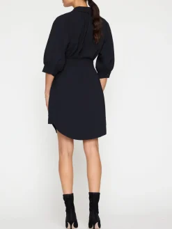 Kate Crepe Belted Dress Black Onyx