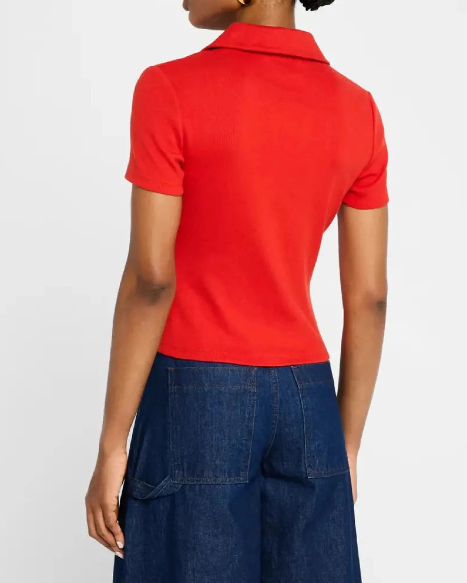 Kearney Ribbed Tee Poppy