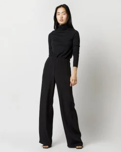 Kelly Pant Black Silk Crepe de Chine