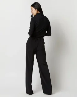 Kelly Pant Black Silk Crepe de Chine