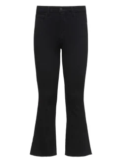 Kendra High Rise Crop Flare Black