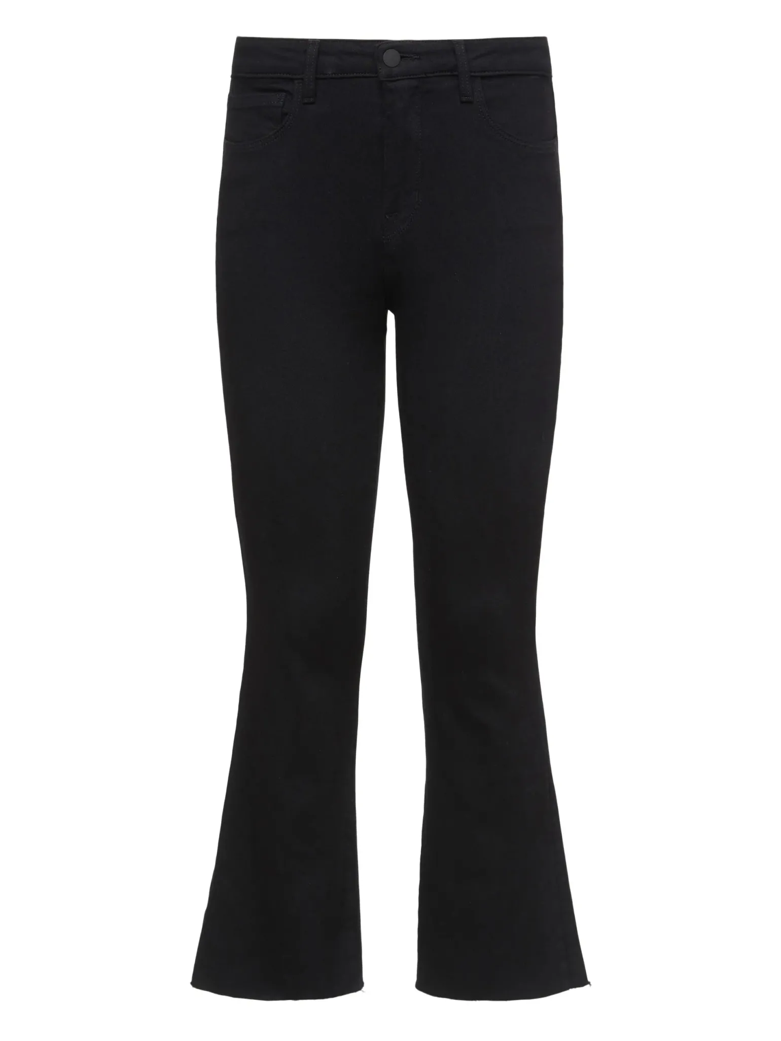 Kendra High Rise Crop Flare Black