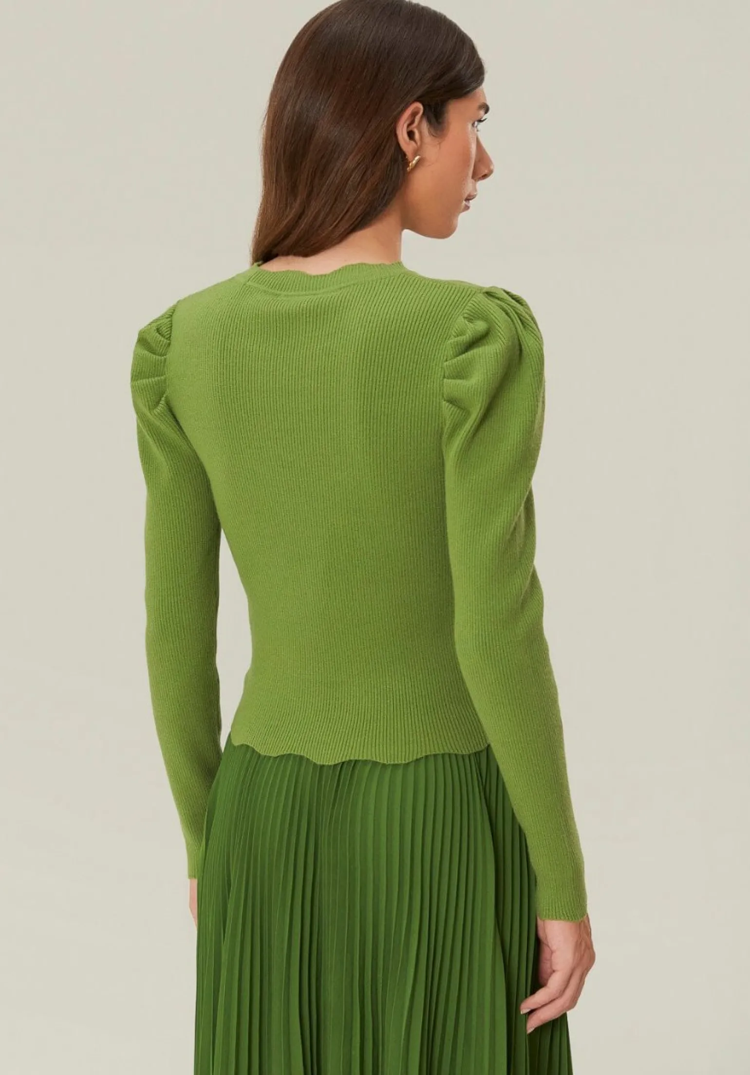Knit Blouse Green