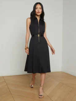Kylo Belted Shirtdress Black