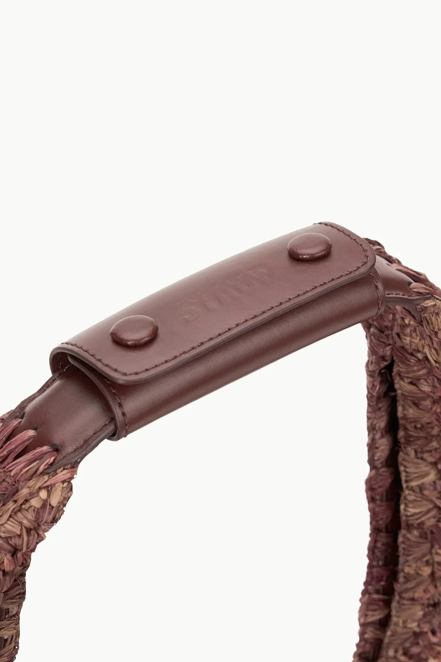 Large Raffia Moon Tote Bag Mahogany