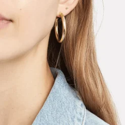 Large Tube Hoops Glossy